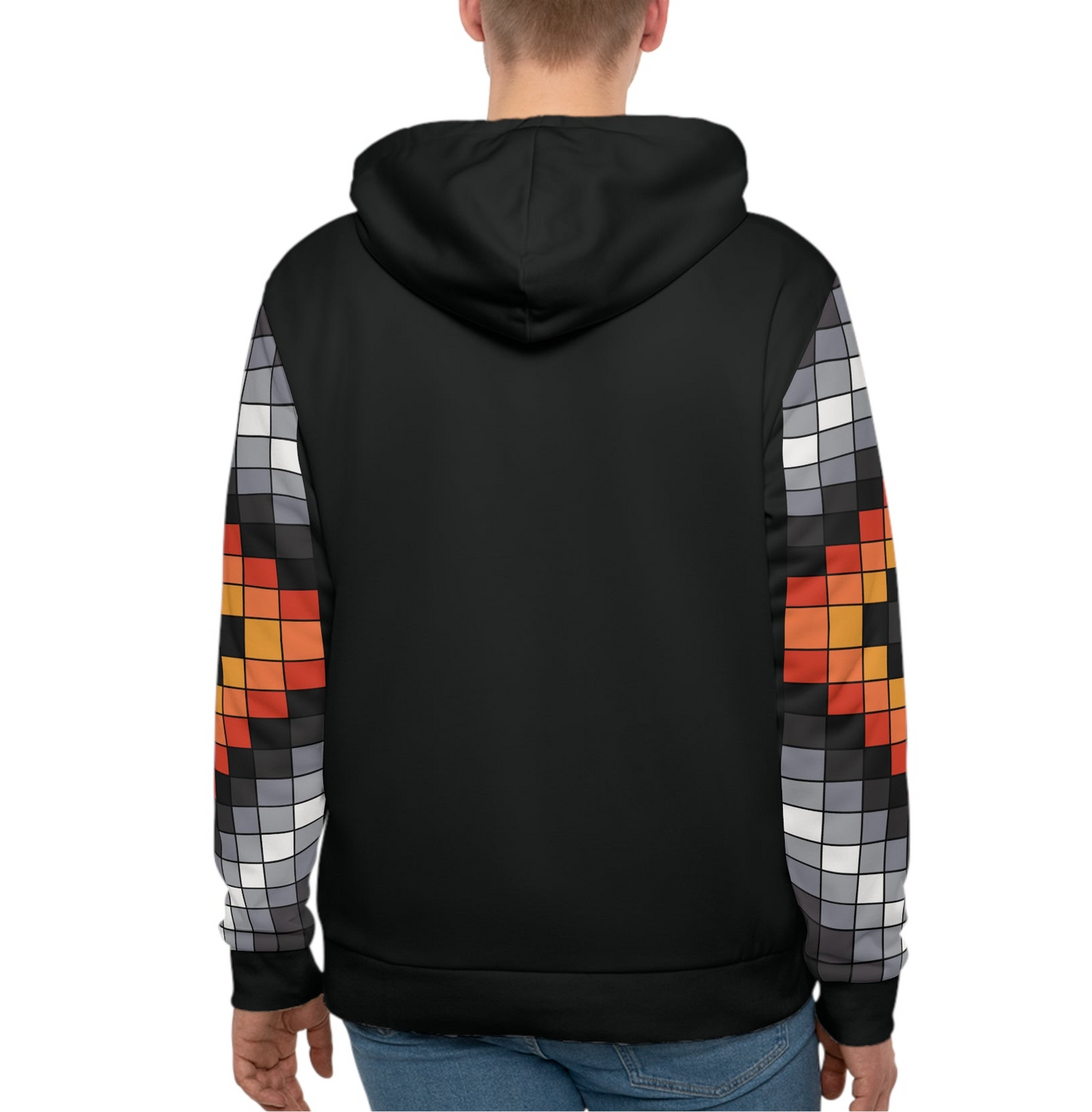 Fire Colors Geometric Design - Unisex Hoodie