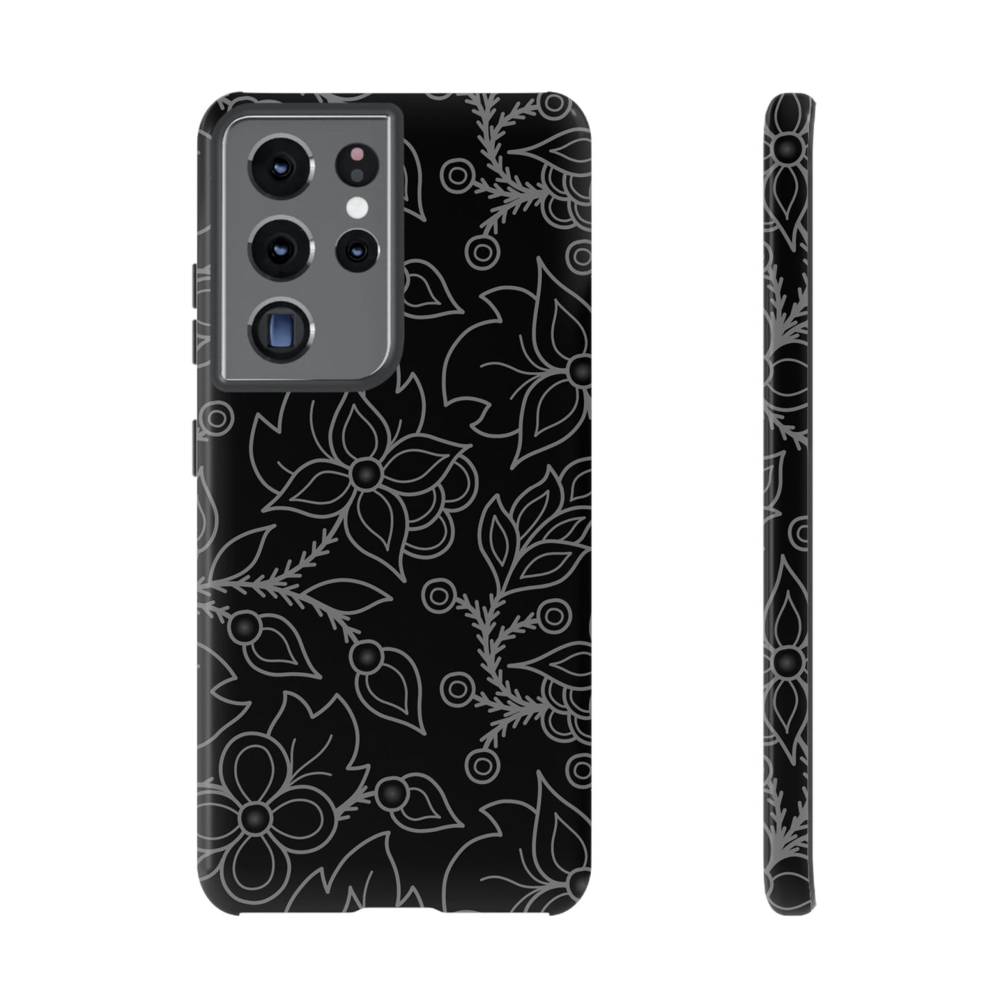 Woodland Ojibwe Floral All-Over-Print Design - Tough Phone Cases - White