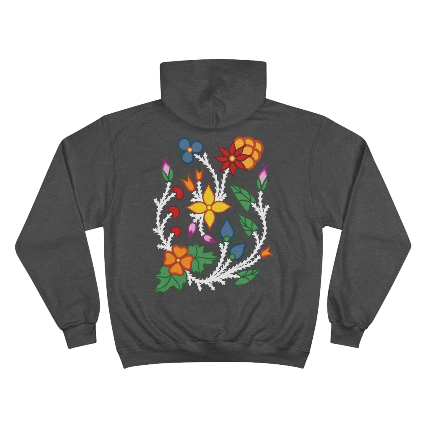 Woodland Ojibwe Floral Colorful Options - Unisex Champion Hoodie