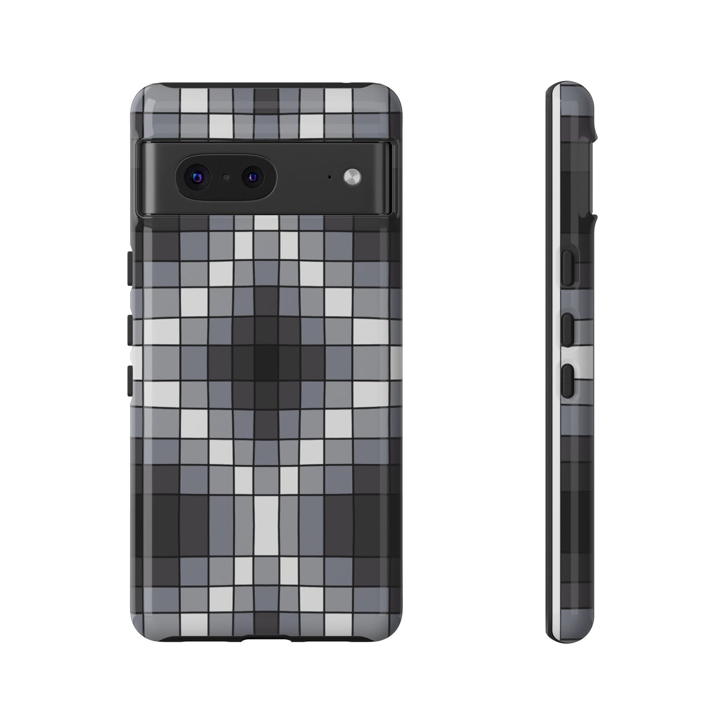 Geometric Faux Loom Beadwork - Tough Phone Cases - Black & Gray