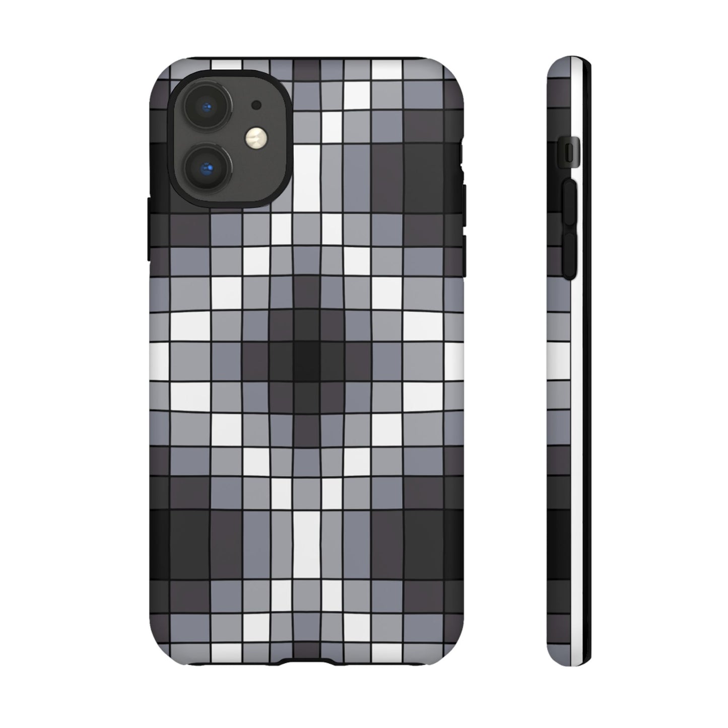 Geometric Faux Loom Beadwork - Tough Phone Cases - Black & Gray