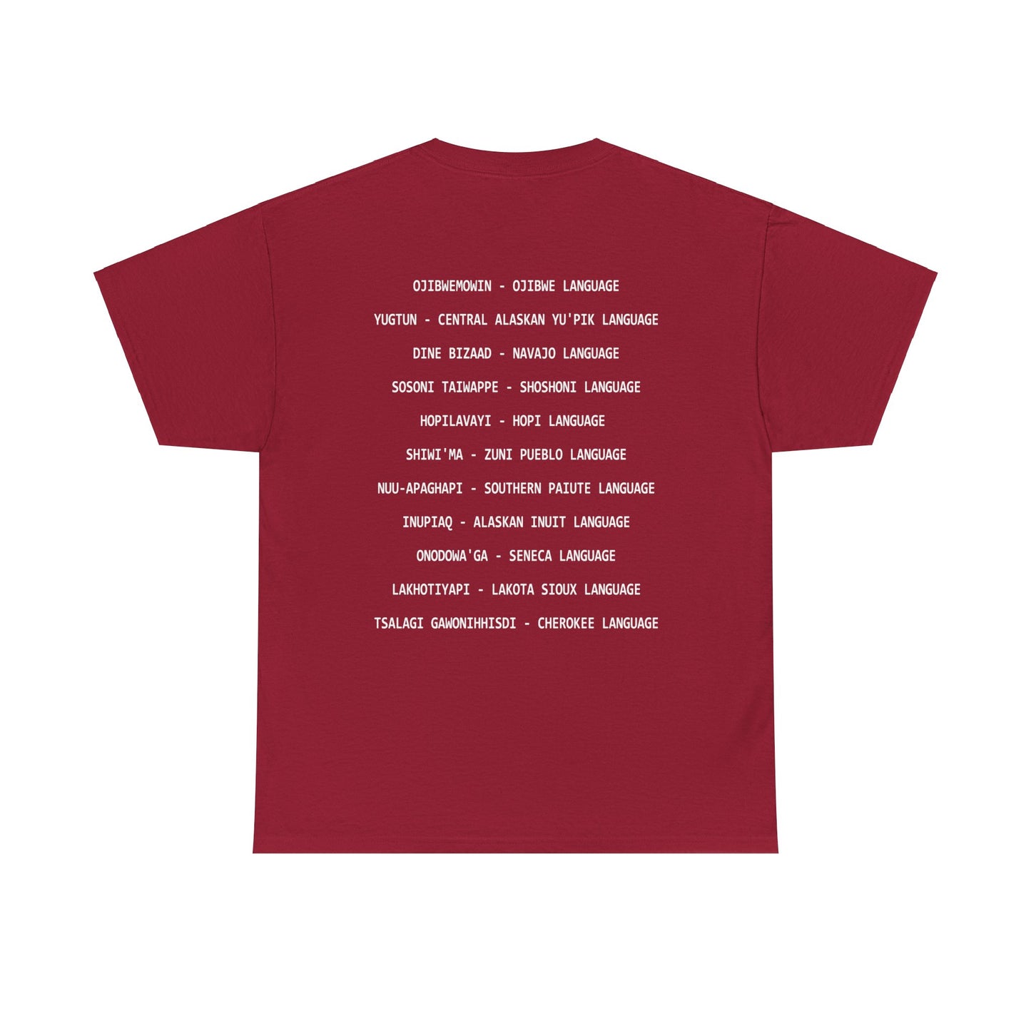 Revitalize Indigenous Languages Text Design - Unisex Gildan Heavy Cotton Tee