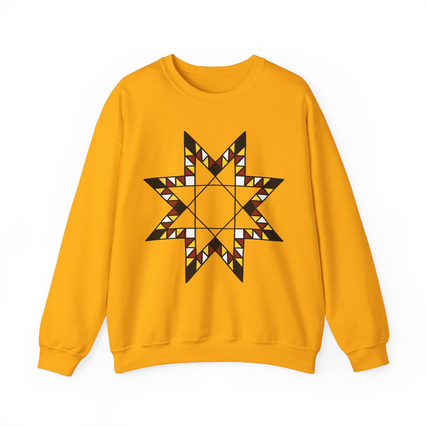 Geometric Star Design - Unisex Heavy Blend™ Crewneck Sweatshirt