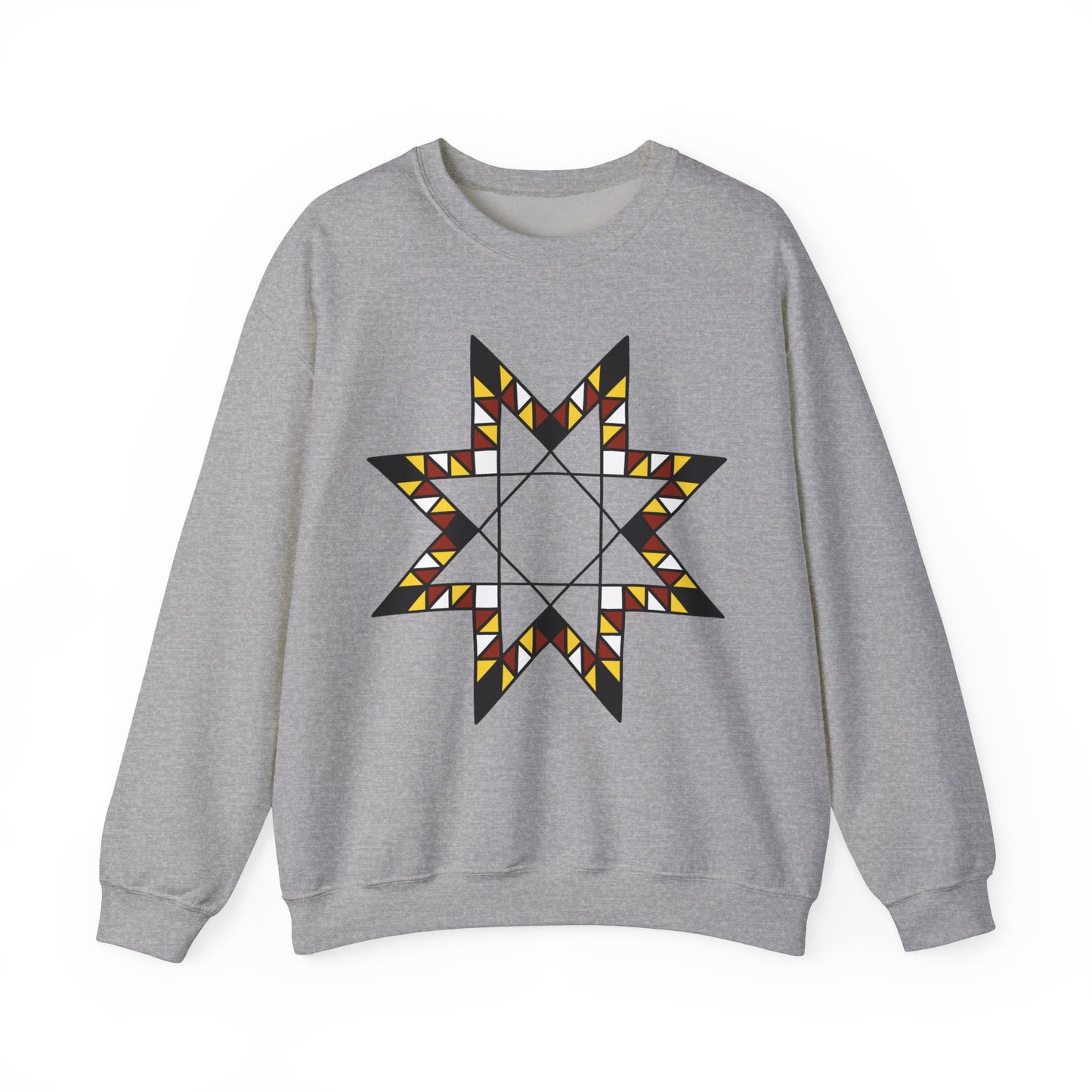 Geometric Star Design - Unisex Heavy Blend™ Crewneck Sweatshirt