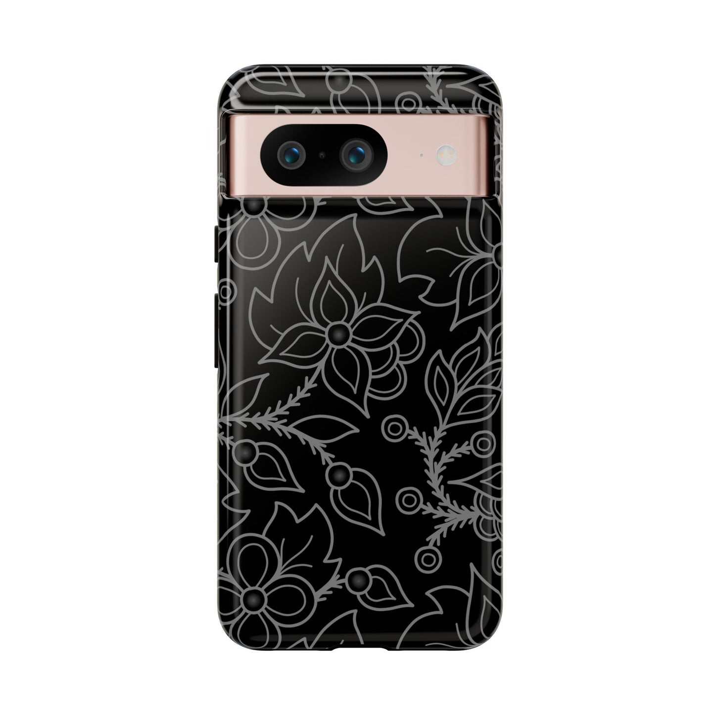 Woodland Ojibwe Floral All-Over-Print Design - Tough Phone Cases - White