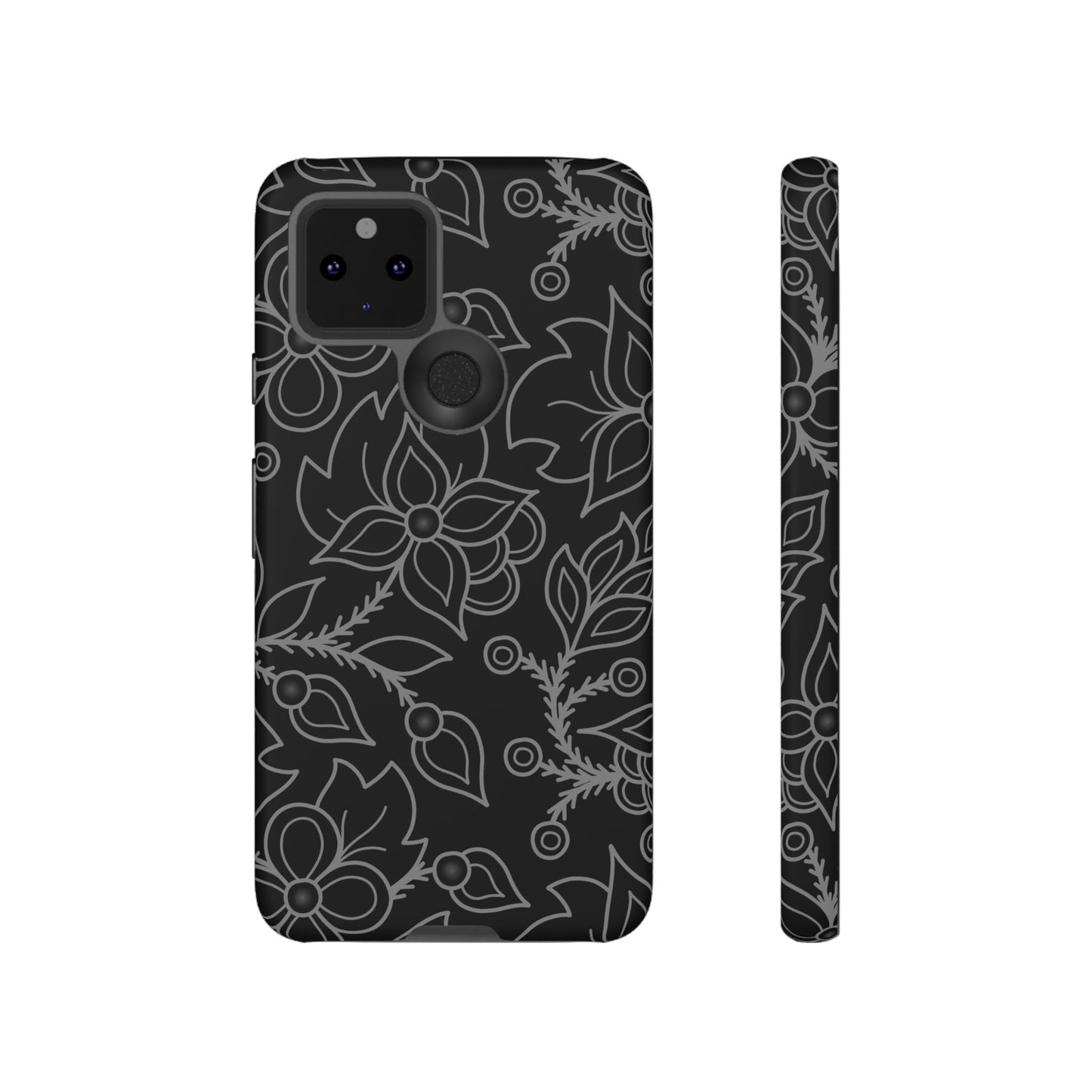 Woodland Ojibwe Floral All-Over-Print Design - Tough Phone Cases - White