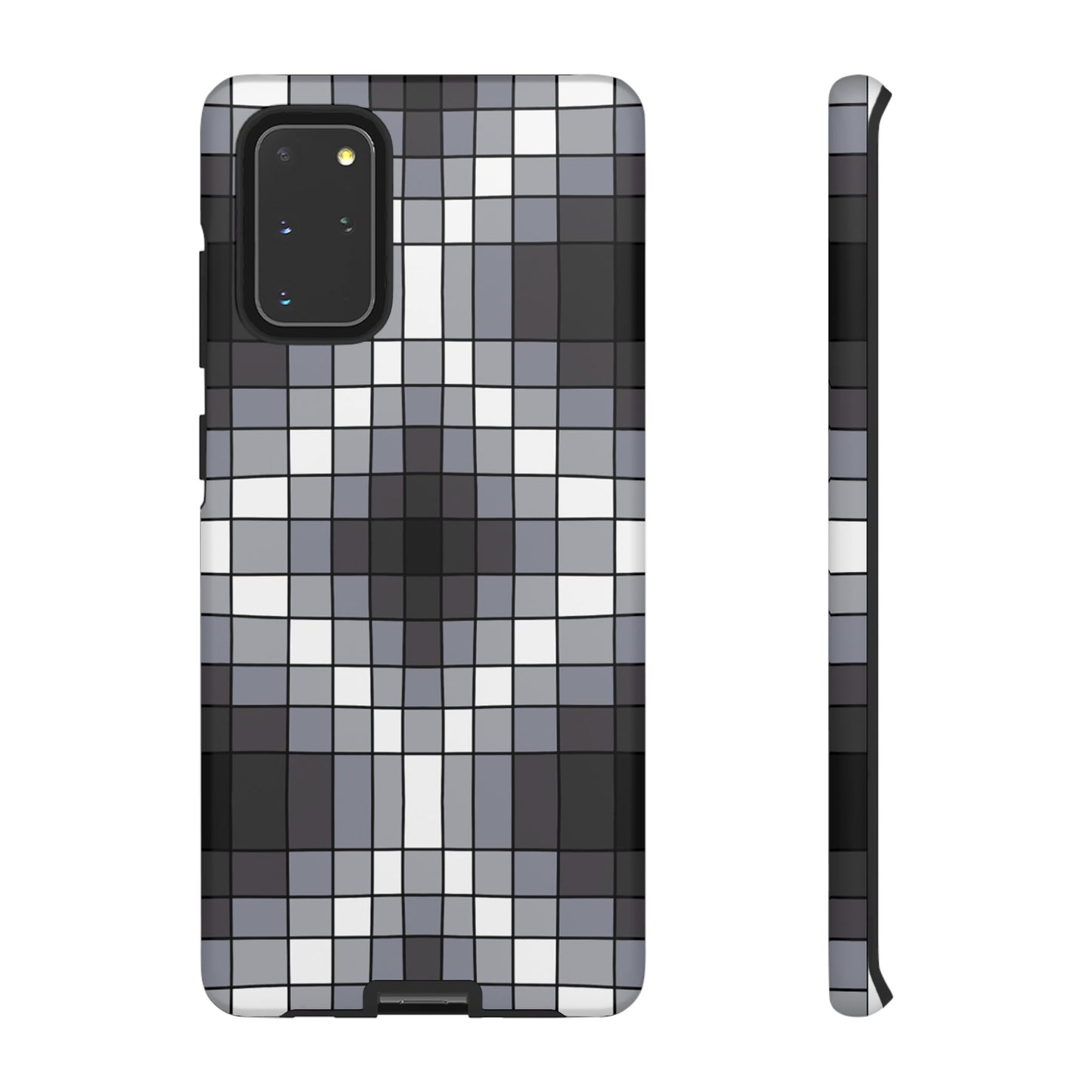 Geometric Faux Loom Beadwork - Tough Phone Cases - Black & Gray