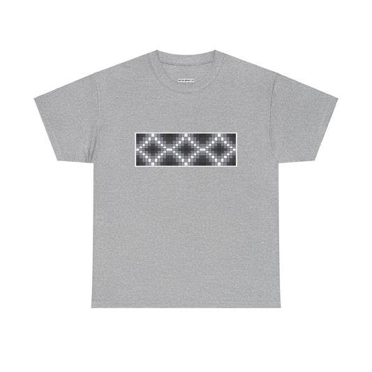 Geometric Design - Black & Gray - Unisex Gildan Heavy Cotton Tee