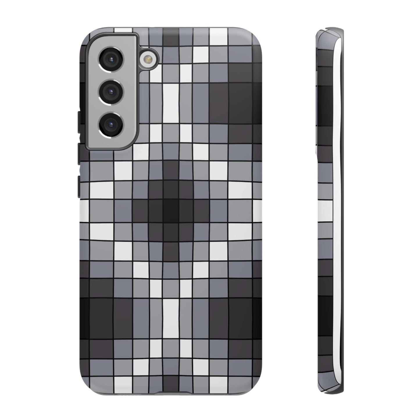 Geometric Faux Loom Beadwork - Tough Phone Cases - Black & Gray