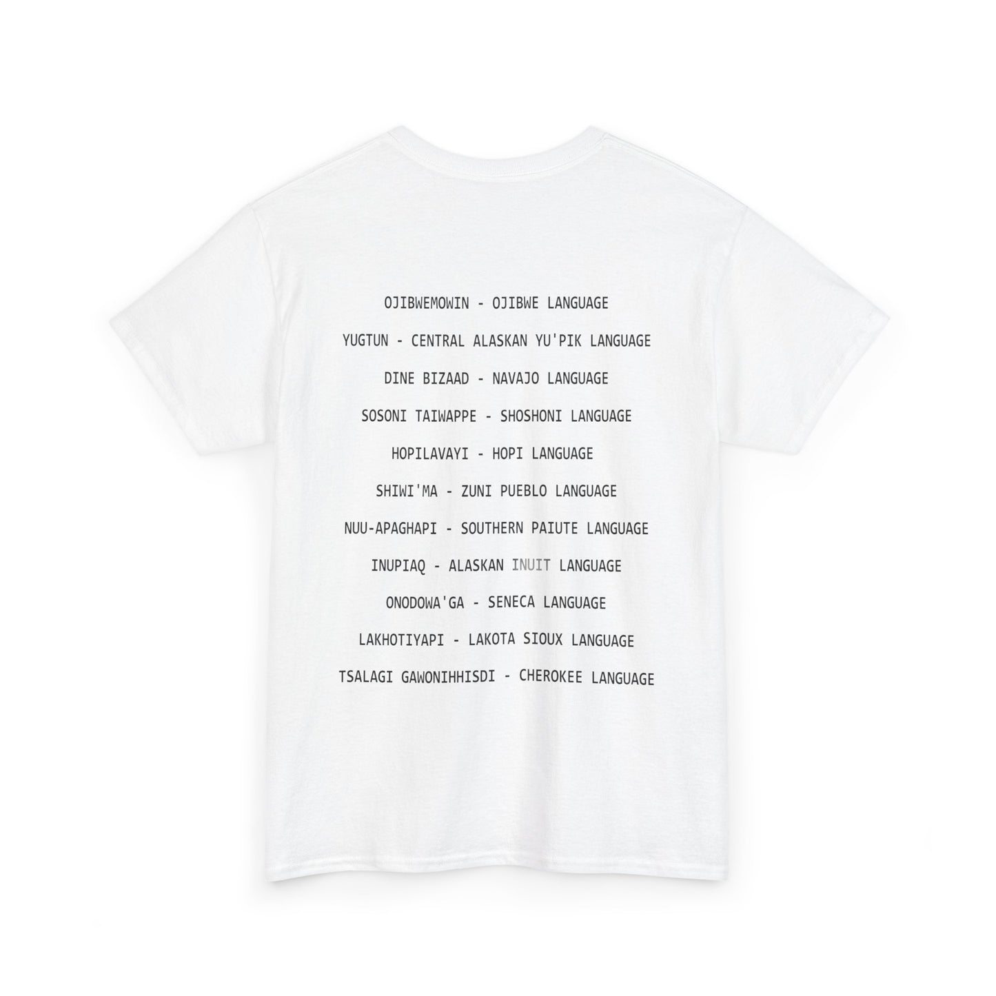 Revitalize Indigenous Languages Text Design - Unisex Gildan Heavy Cotton Tee