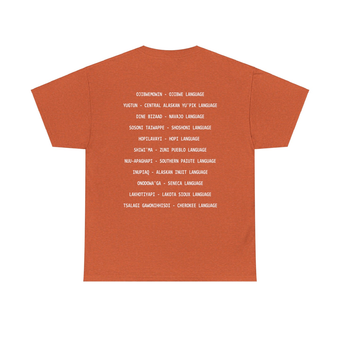 Revitalize Indigenous Languages Text Design - Unisex Gildan Heavy Cotton Tee