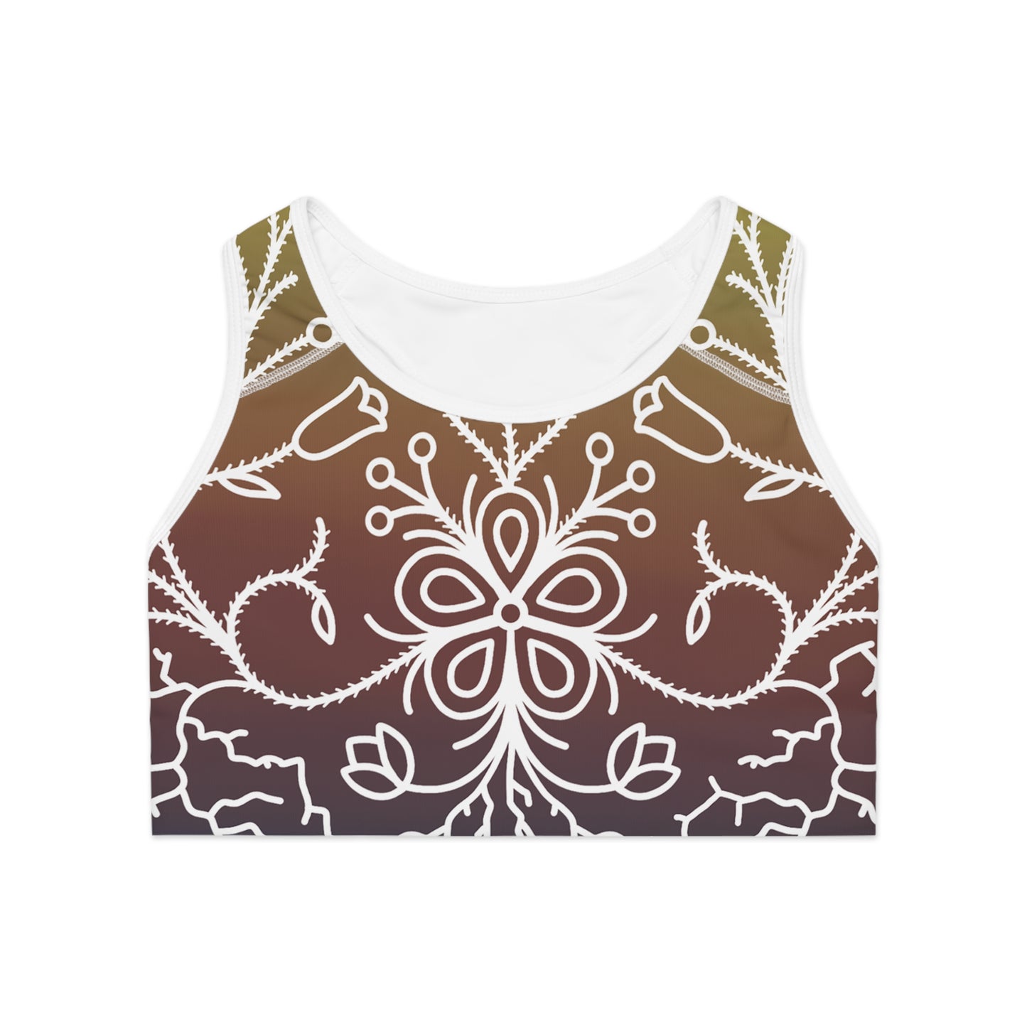 Sunset Design Ojibwe Florals - Sports Bra