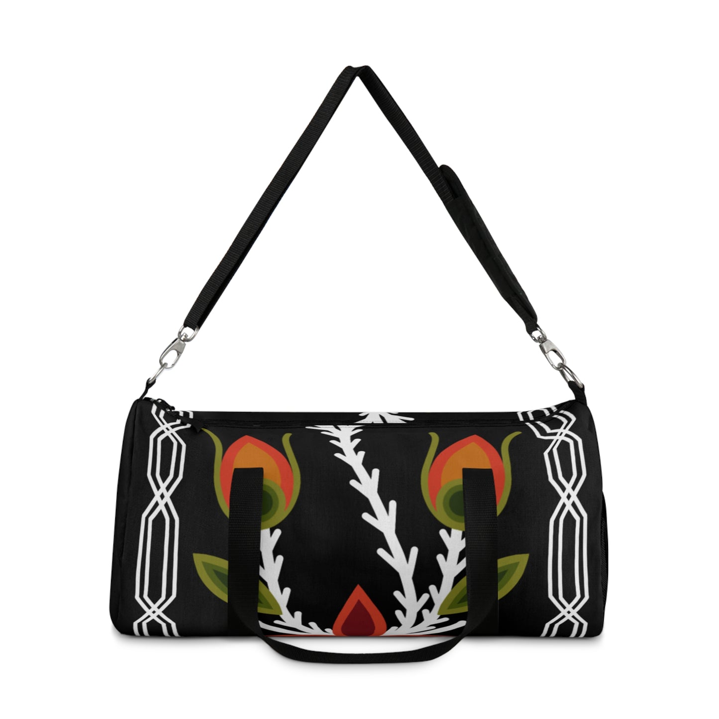 Ojibwe Floral & Otter Track Border Duffel Bag - Two Sizes