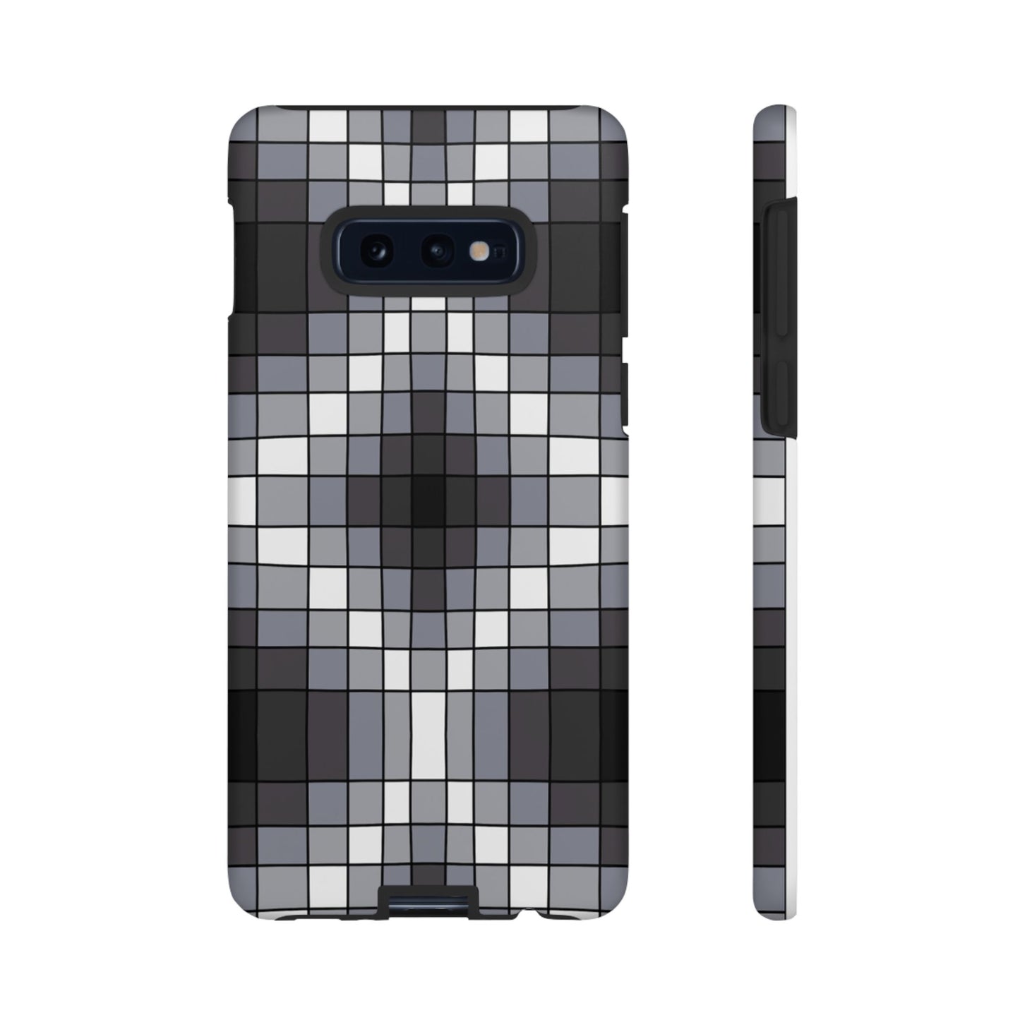 Geometric Faux Loom Beadwork - Tough Phone Cases - Black & Gray