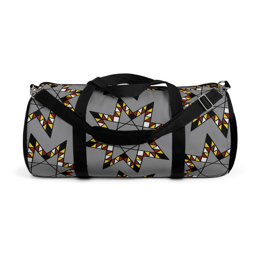 Gray Star Quilt With Fire Colors Design - Duffel Bag - Two Sizes