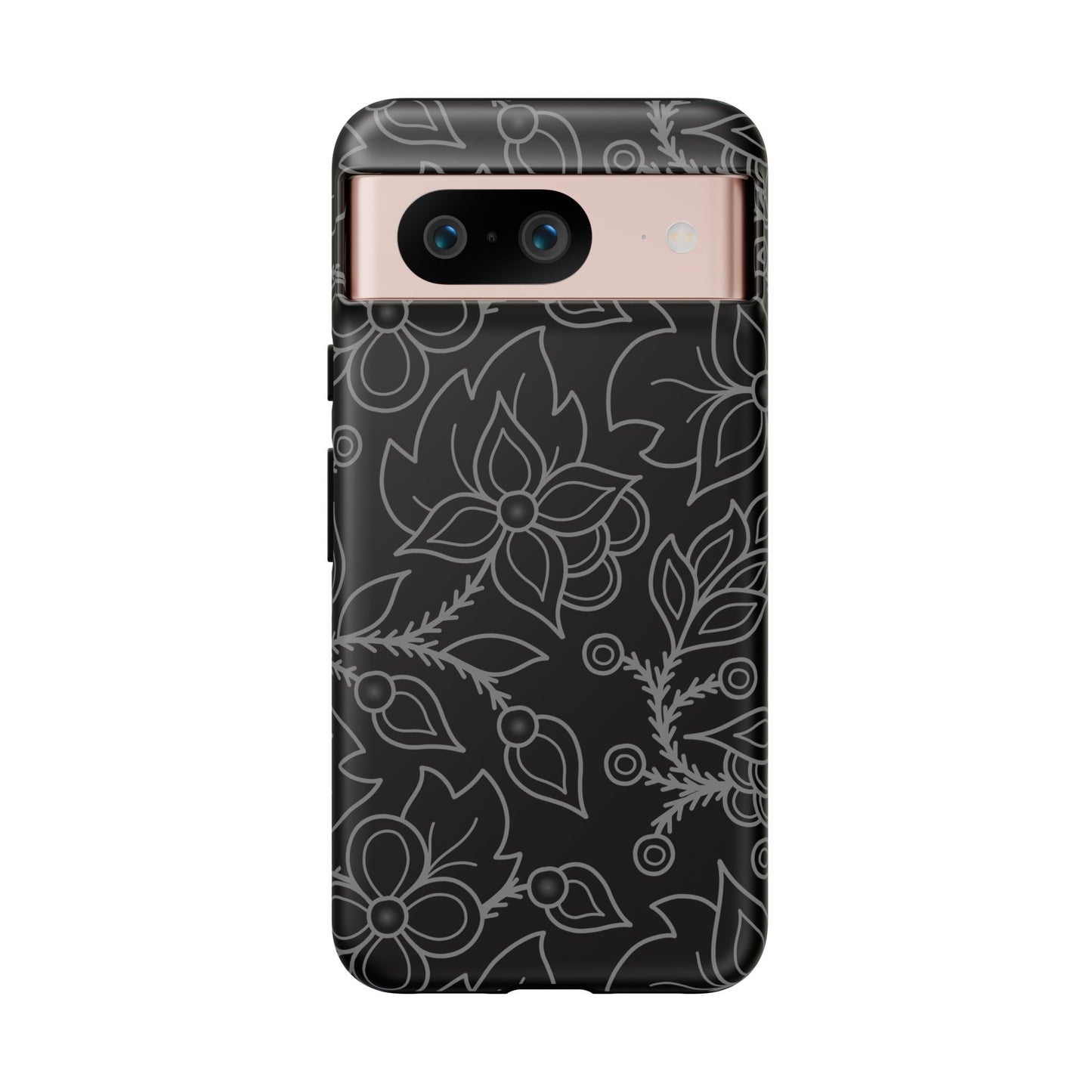 Woodland Ojibwe Floral All-Over-Print Design - Tough Phone Cases - White