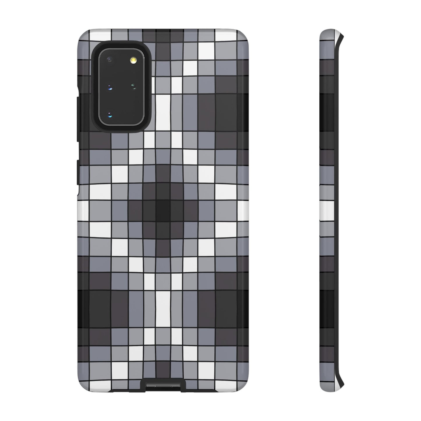 Geometric Faux Loom Beadwork - Tough Phone Cases - Black & Gray