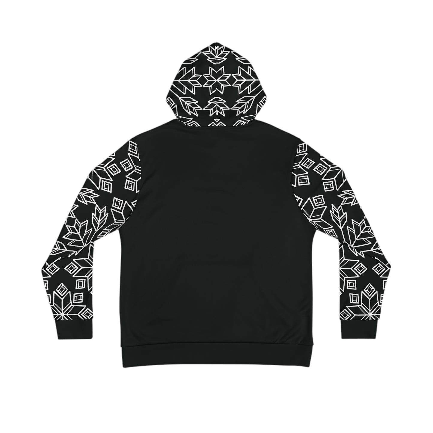 Geometric Loom Beadwork & Quillwork Inspired Sleeve & Hood Design - Unisex Hoodie