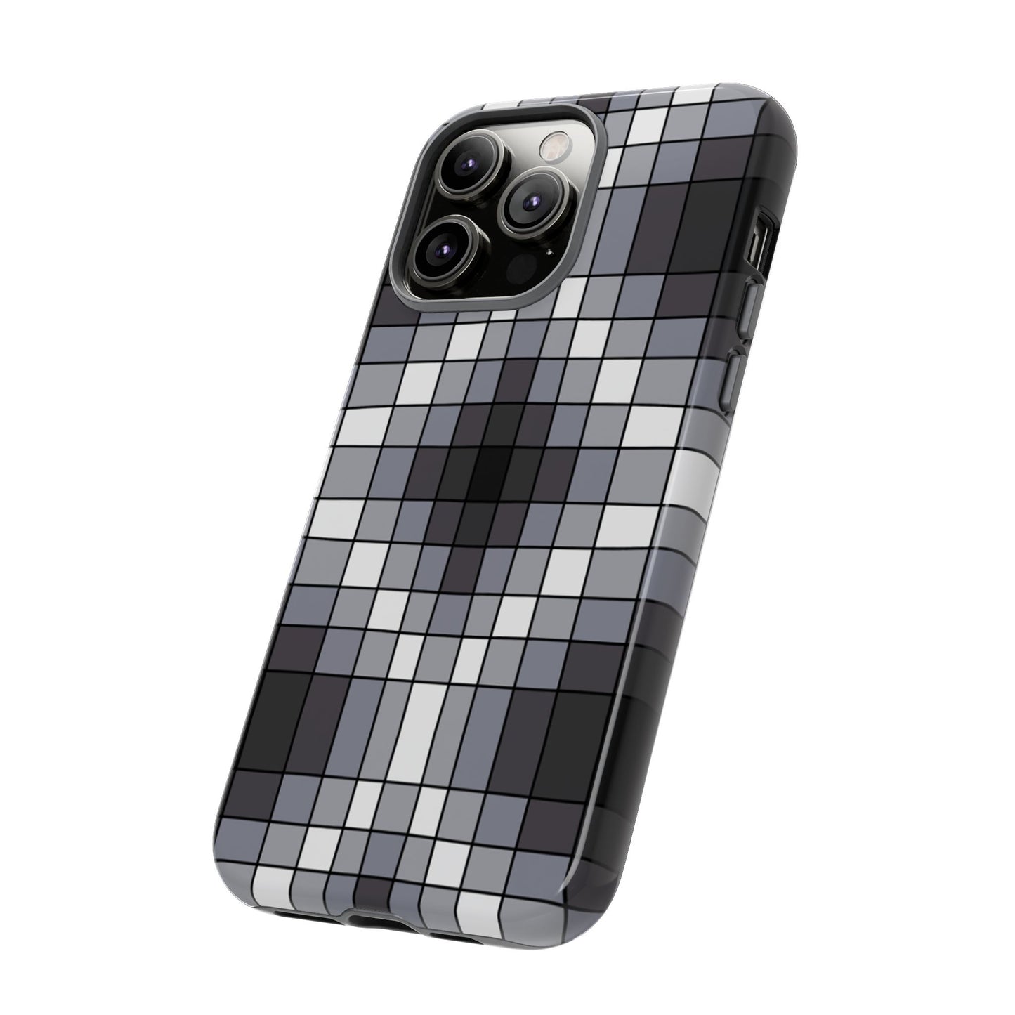 Geometric Faux Loom Beadwork - Tough Phone Cases - Black & Gray