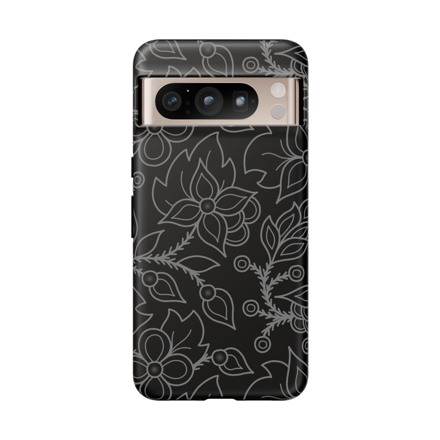 Woodland Ojibwe Floral All-Over-Print Design - Tough Phone Cases - White