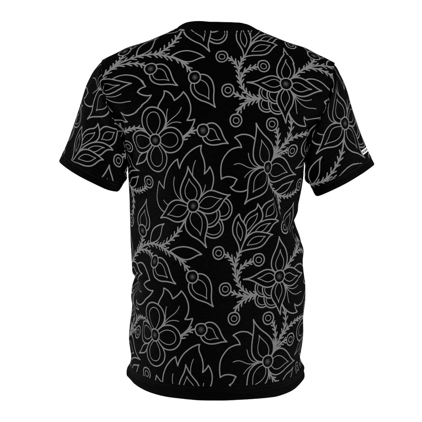 Woodland Floral All-Over-Print Design - Unisex Tee - Black