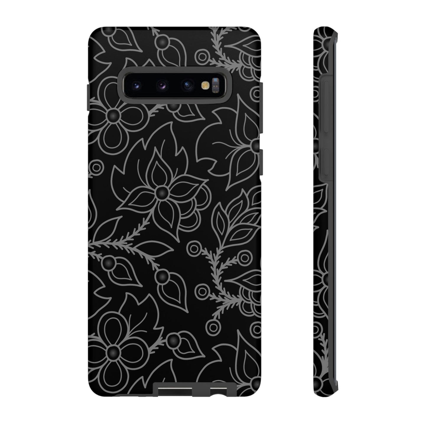 Woodland Ojibwe Floral All-Over-Print Design - Tough Phone Cases - White