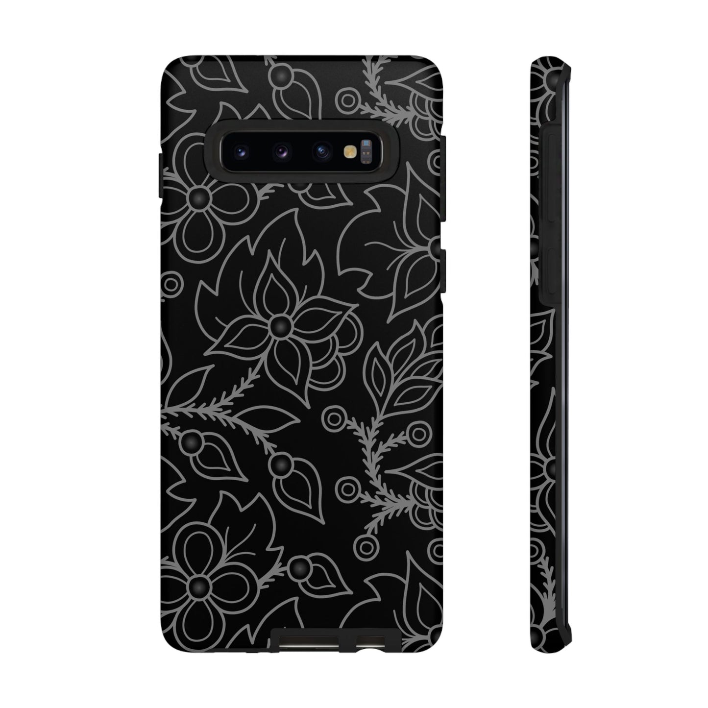 Woodland Ojibwe Floral All-Over-Print Design - Tough Phone Cases - White