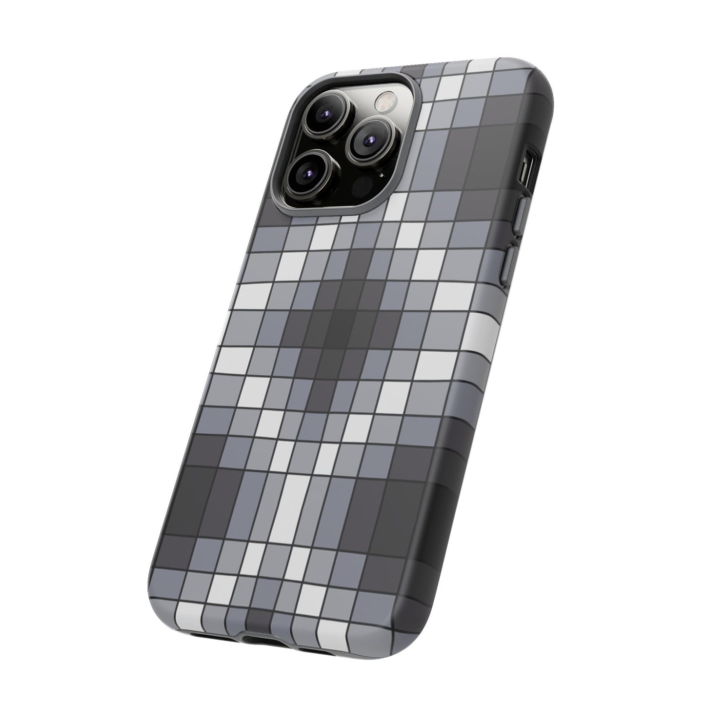 Geometric Faux Loom Beadwork - Tough Phone Cases - Black & Gray