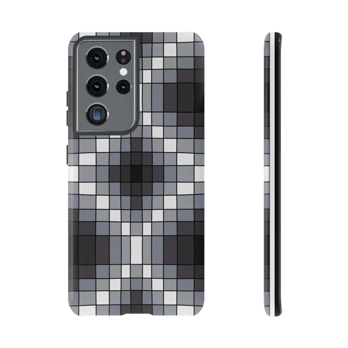 Geometric Faux Loom Beadwork - Tough Phone Cases - Black & Gray