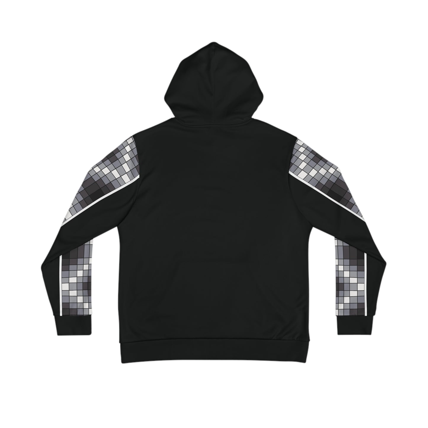 Geometric Sleeve Design - Black, Gray, White Unisex Hoodie