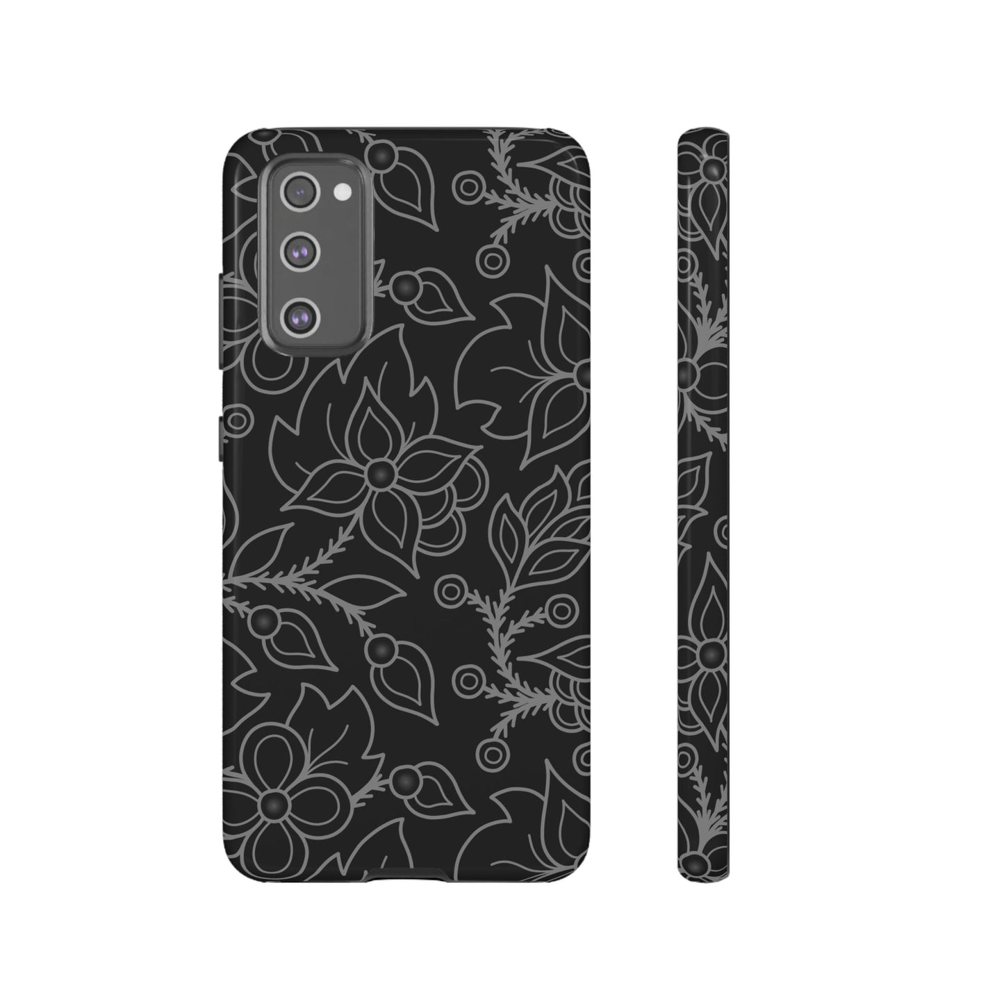 Woodland Ojibwe Floral All-Over-Print Design - Tough Phone Cases - White