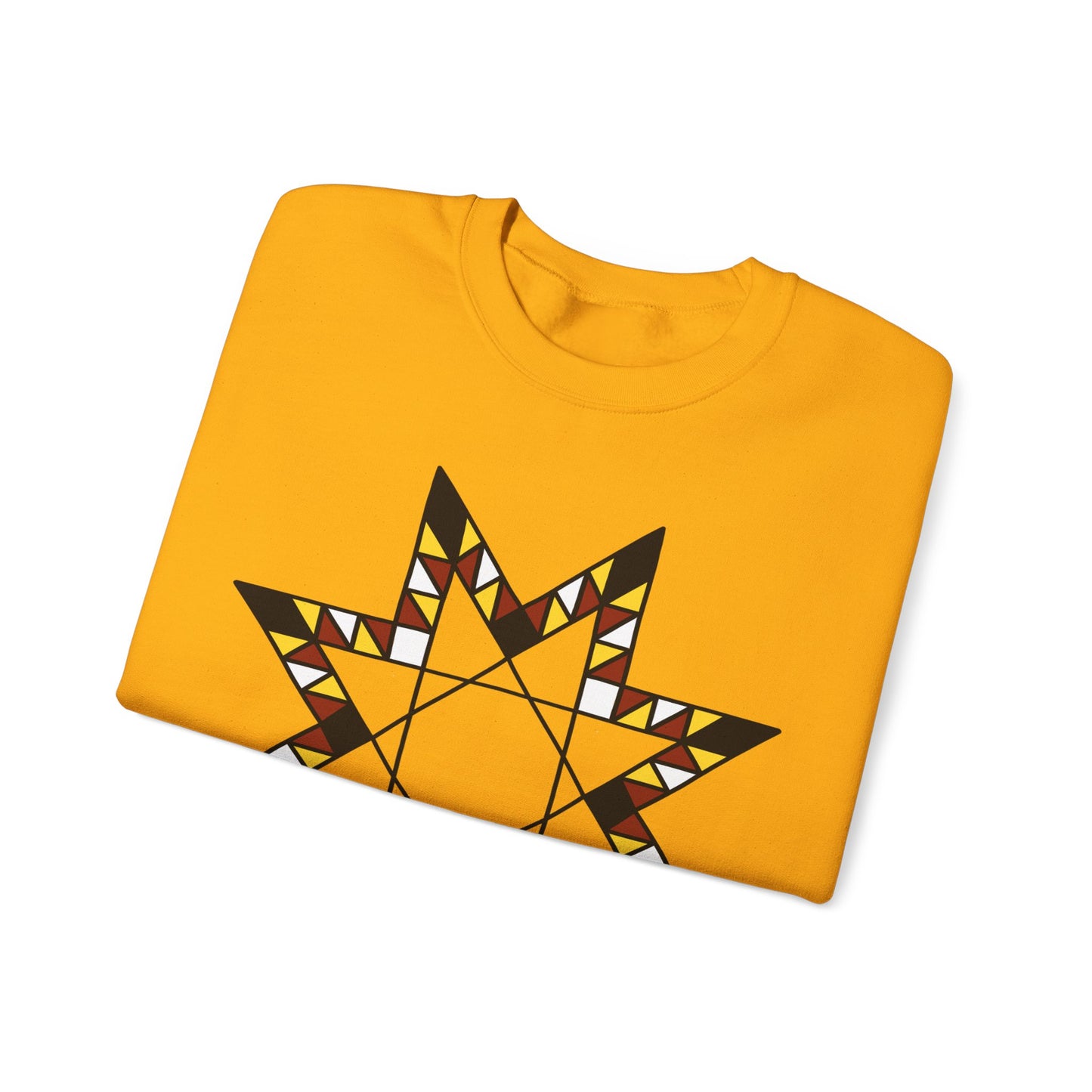 Geometric Star Design - Unisex Heavy Blend™ Crewneck Sweatshirt