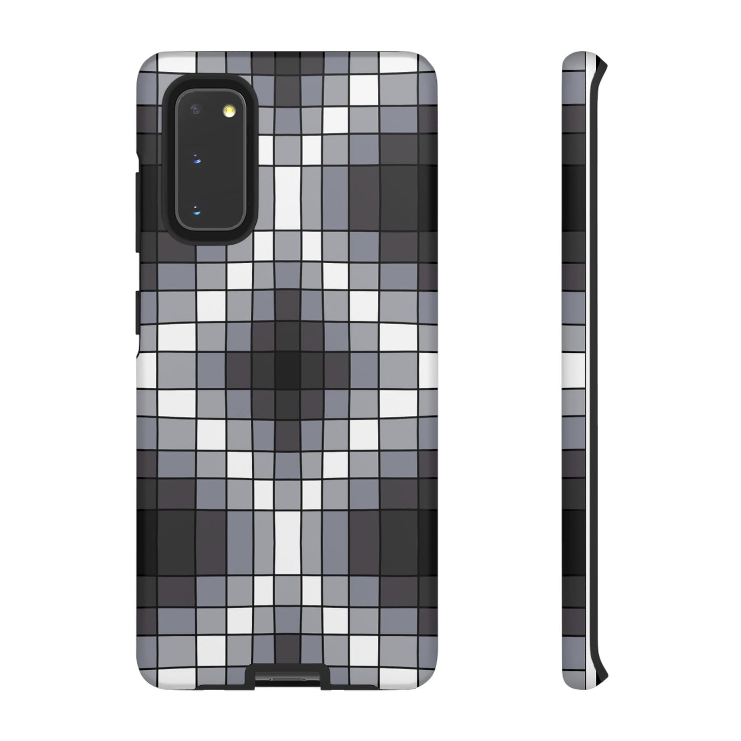 Geometric Faux Loom Beadwork - Tough Phone Cases - Black & Gray