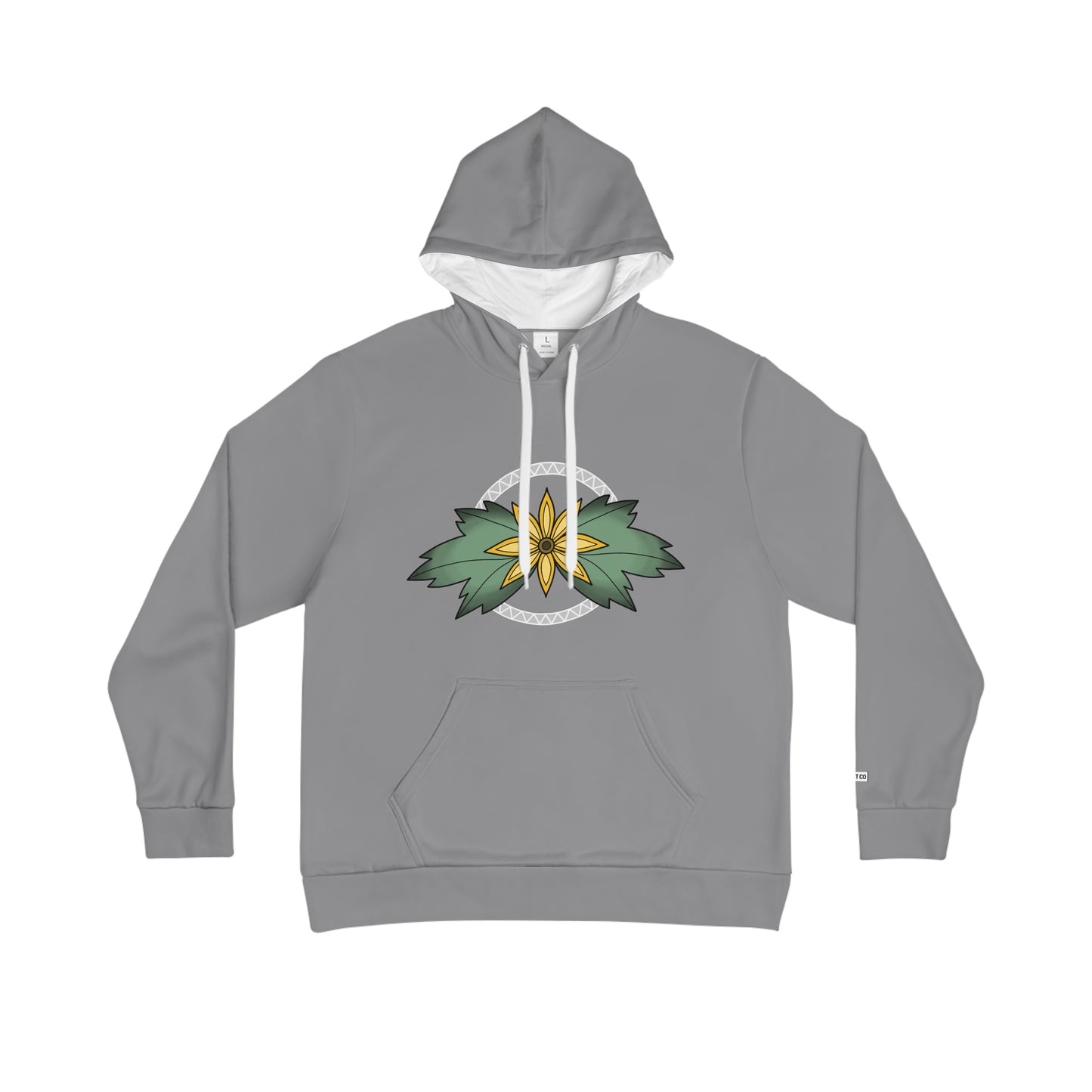 Sunflower Inspired Ojibwe Floral Design with Geometric Circle - Unisex Hoodie