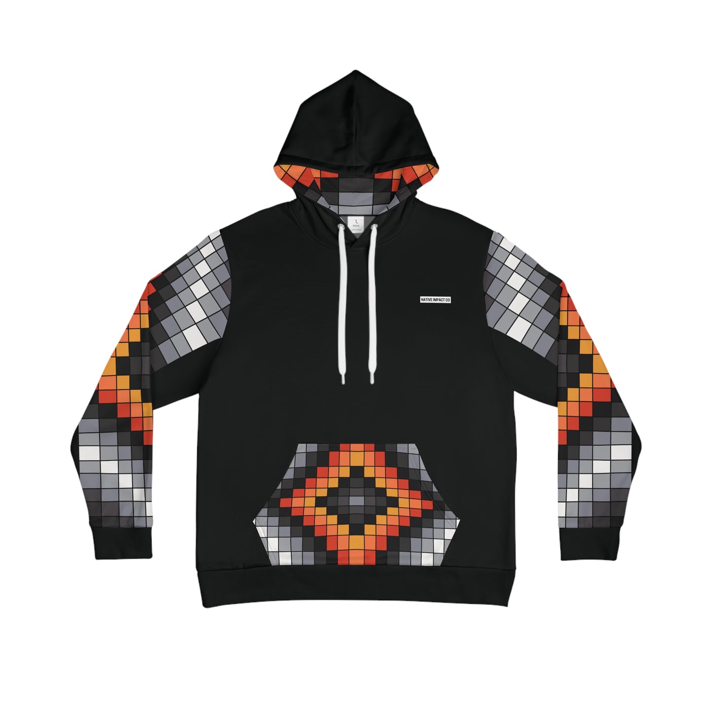 Fire Colors Geometric Design - Unisex Hoodie