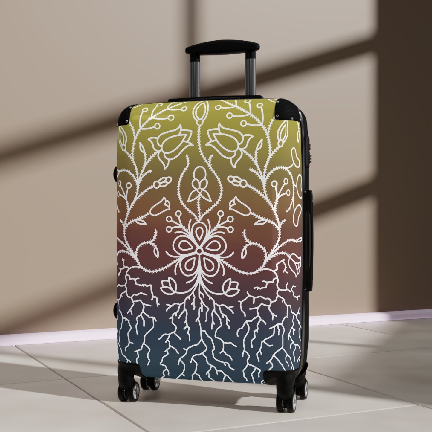 Ojibwe Floral Suitcase - Sunset