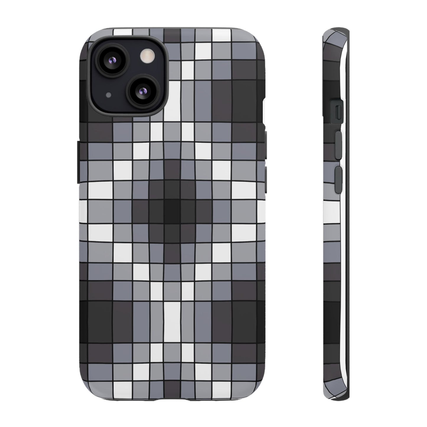 Geometric Faux Loom Beadwork - Tough Phone Cases - Black & Gray