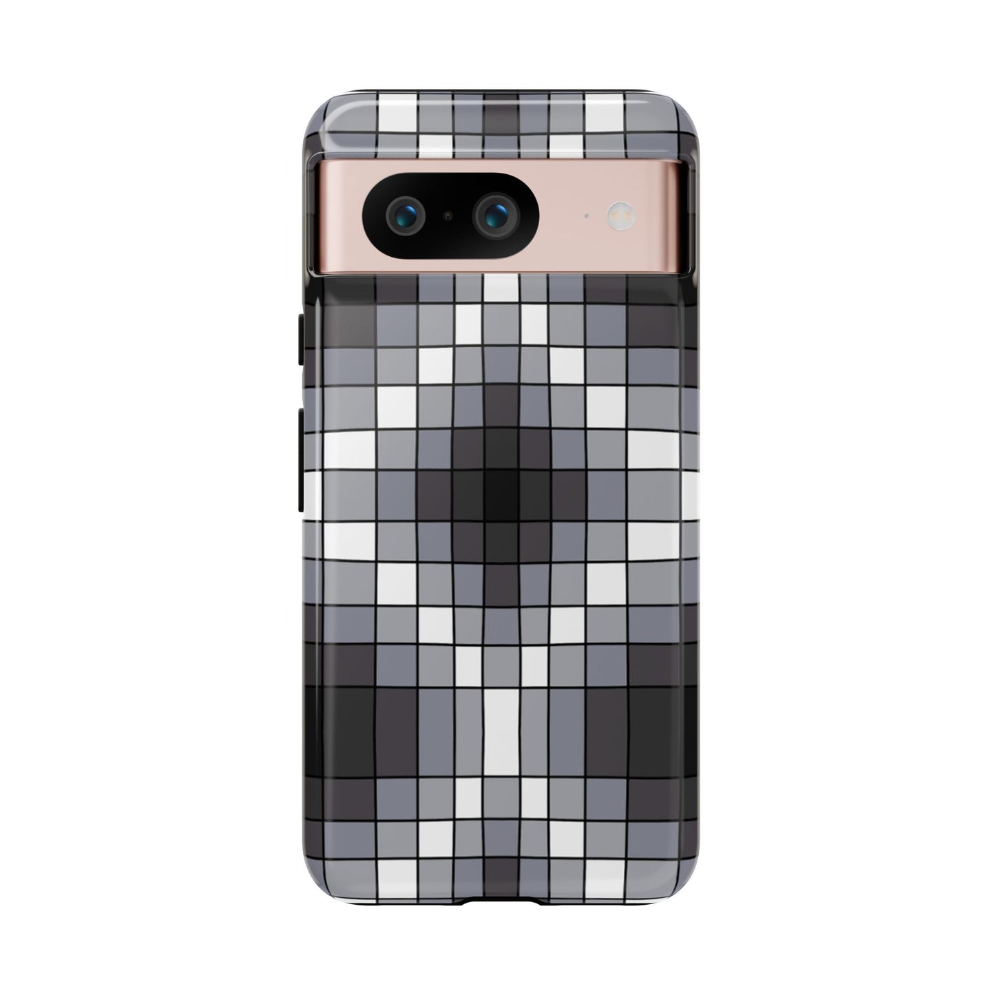 Geometric Faux Loom Beadwork - Tough Phone Cases - Black & Gray