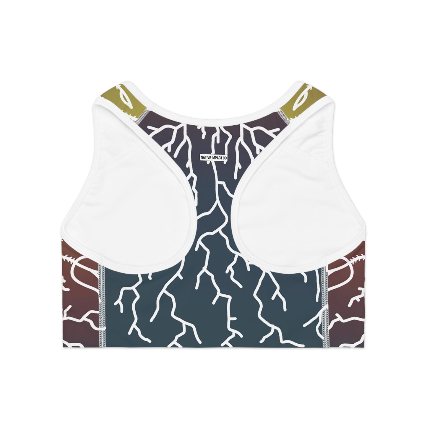 Sunset Design Ojibwe Florals - Sports Bra