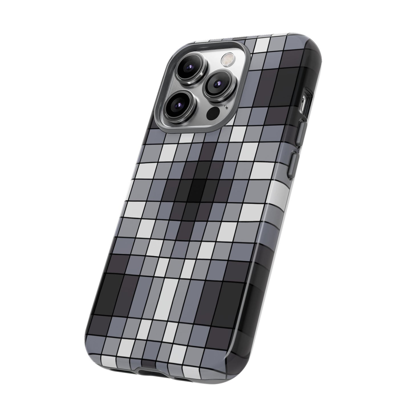 Geometric Faux Loom Beadwork - Tough Phone Cases - Black & Gray