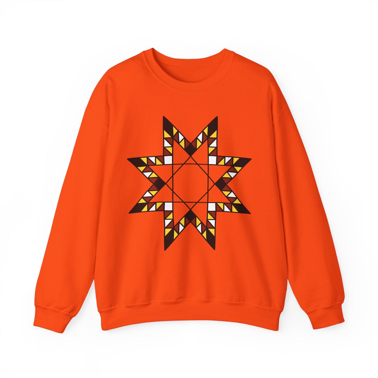 Geometric Star Design - Unisex Heavy Blend™ Crewneck Sweatshirt