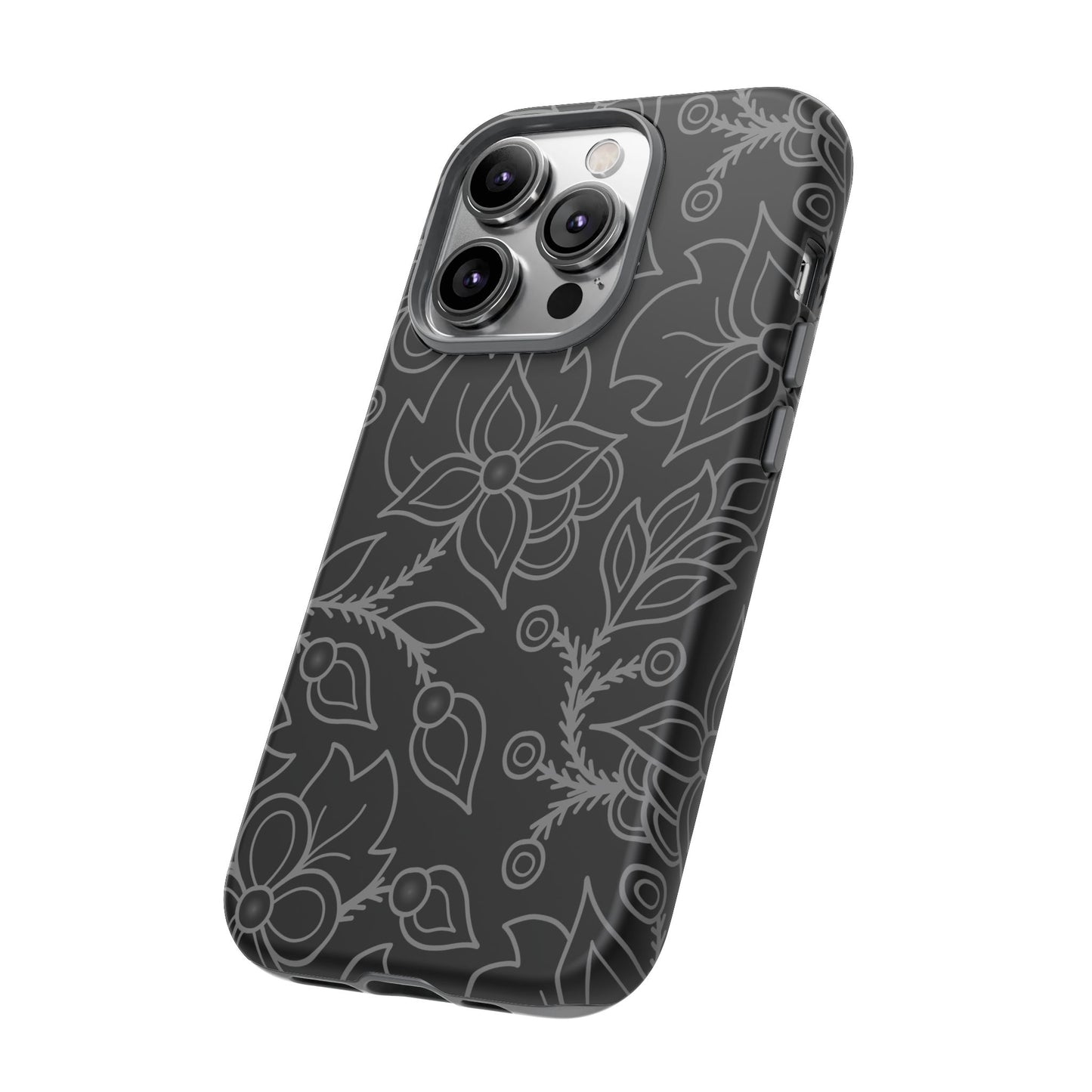 Woodland Ojibwe Floral All-Over-Print Design - Tough Phone Cases - White