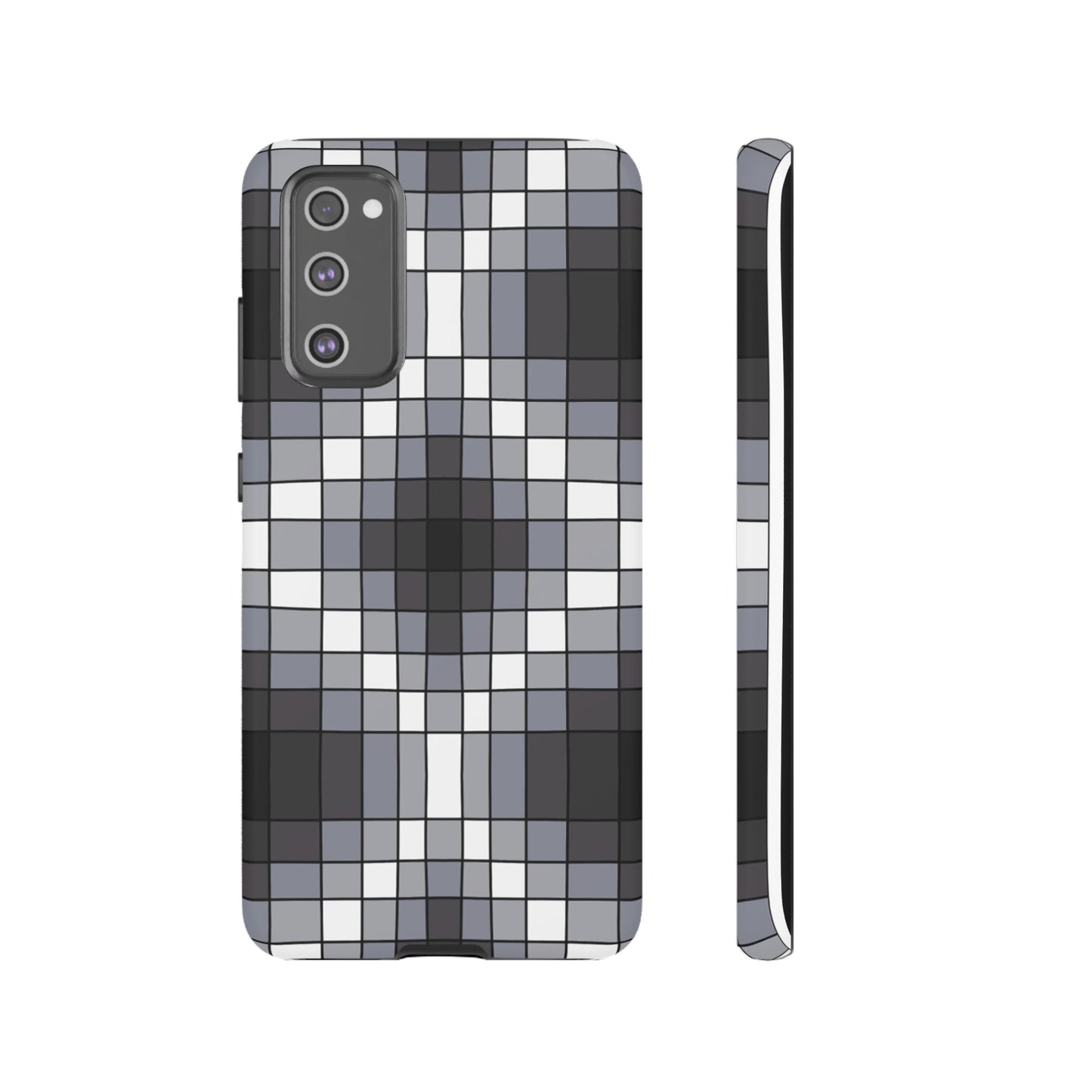 Geometric Faux Loom Beadwork - Tough Phone Cases - Black & Gray