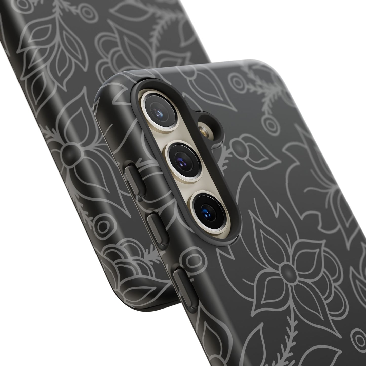 Woodland Ojibwe Floral All-Over-Print Design - Tough Phone Cases - White