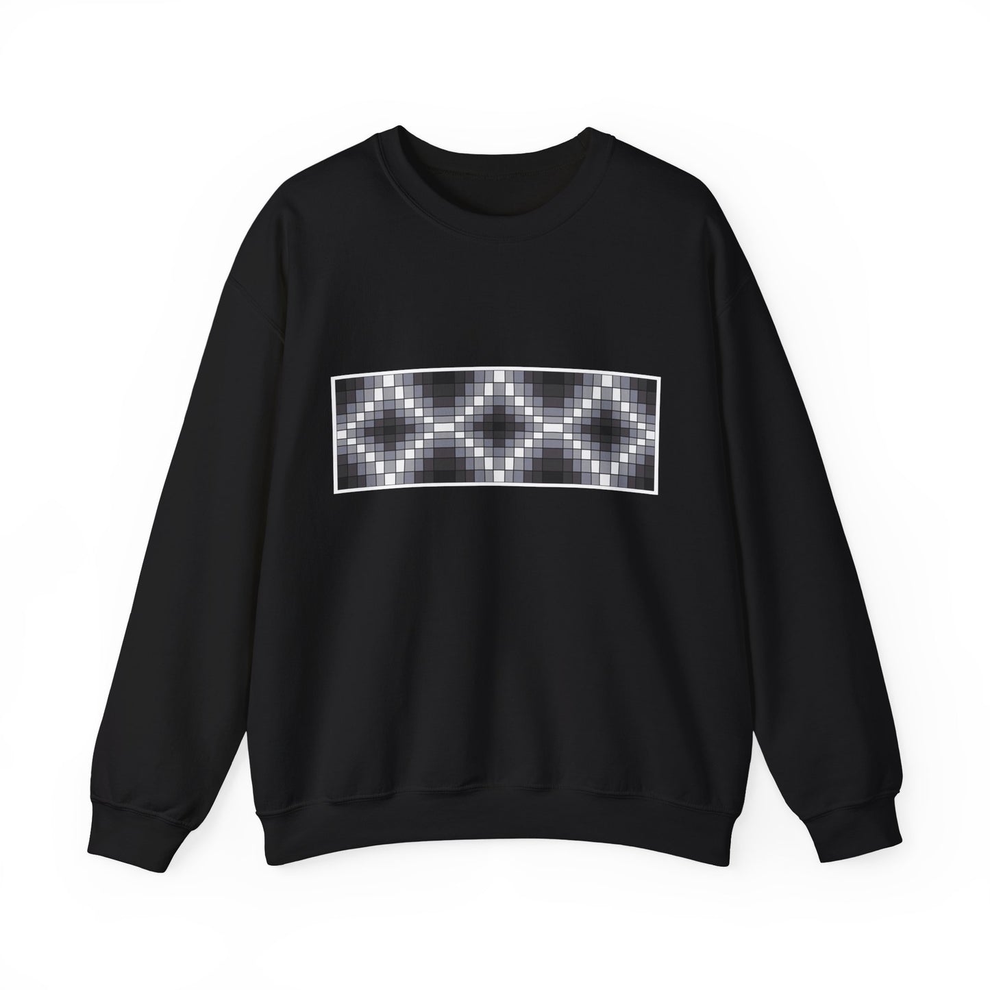 Geometric Design - Black & Gray Design - Unisex Gildan Heavy Blend™ Crewneck Sweatshirt