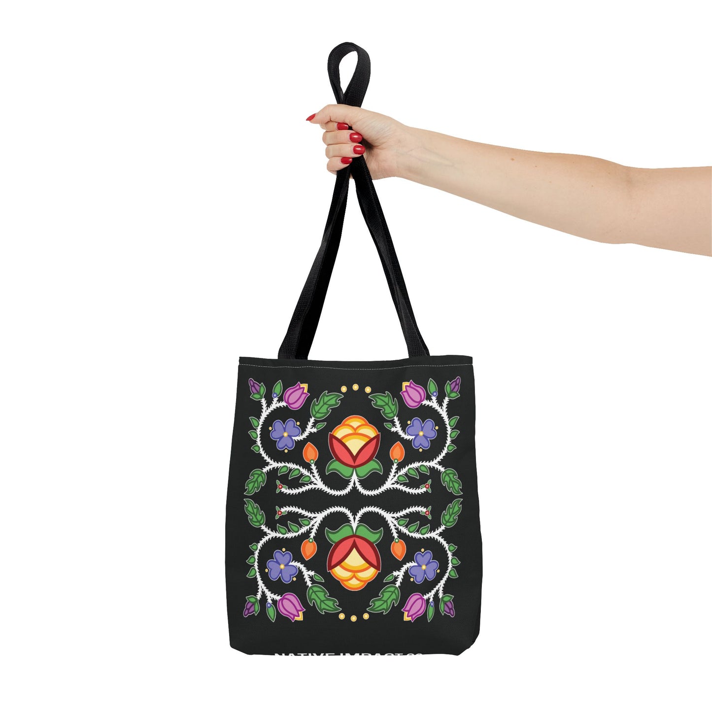 Tulip Design Ojibwe Florals - Tote Bag