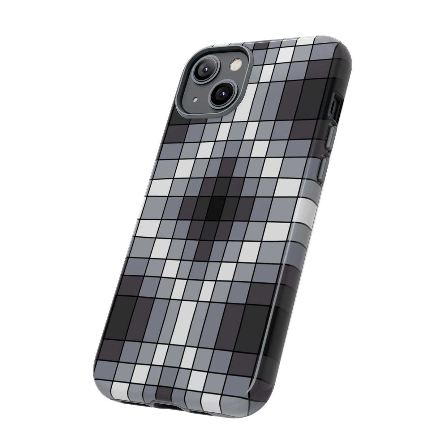 Geometric Faux Loom Beadwork - Tough Phone Cases - Black & Gray