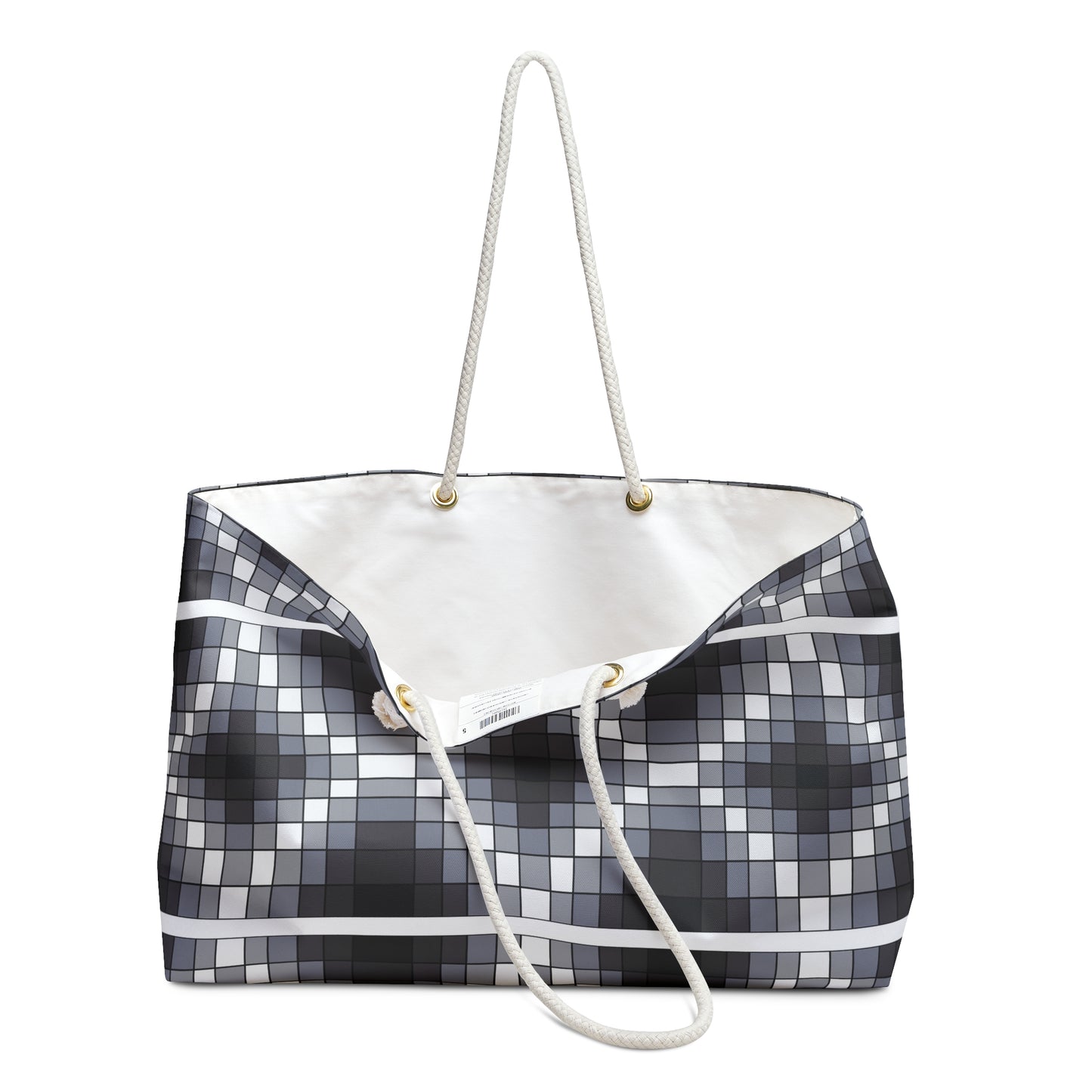 Geometric Design - Weekender Bag - Black & Gray