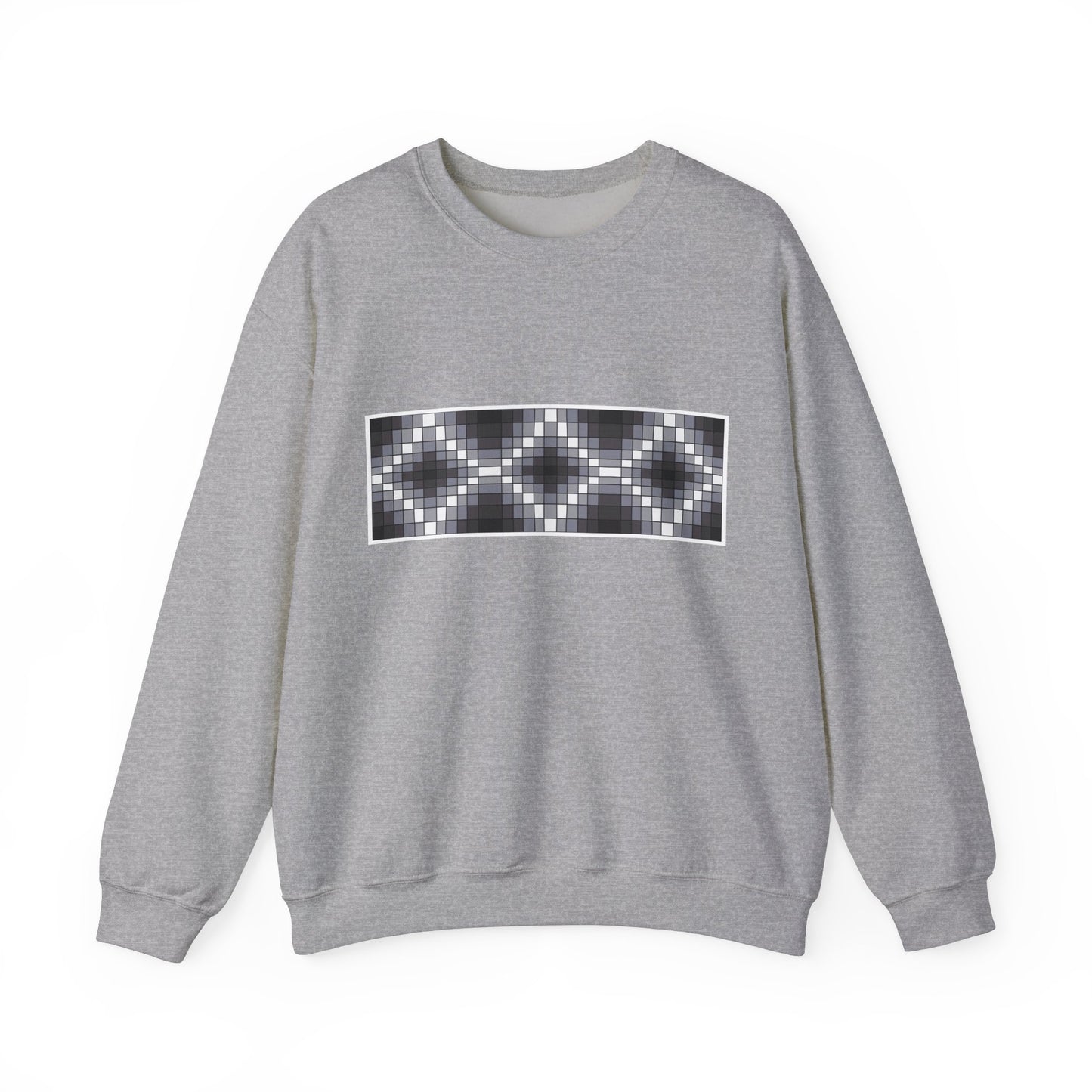 Geometric Design - Black & Gray Design - Unisex Gildan Heavy Blend™ Crewneck Sweatshirt