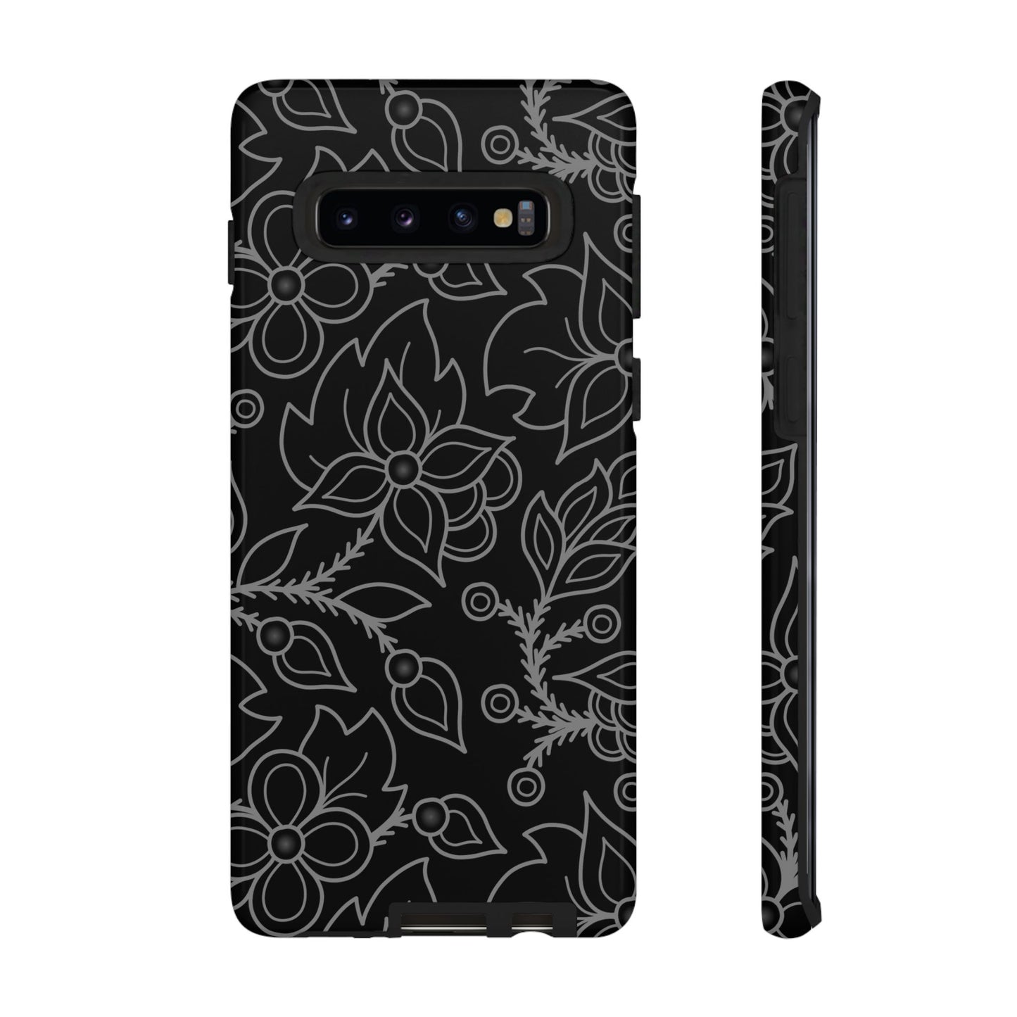 Woodland Ojibwe Floral All-Over-Print Design - Tough Phone Cases - White